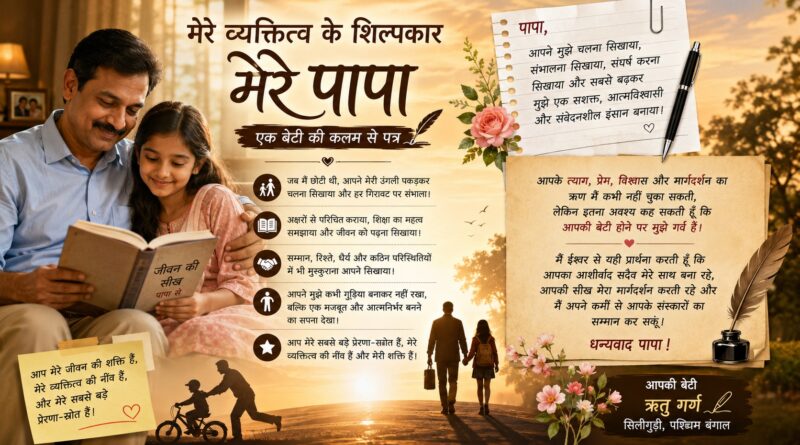 मेरे व्यक्तित्व के शिल्पकार मेरे पापा