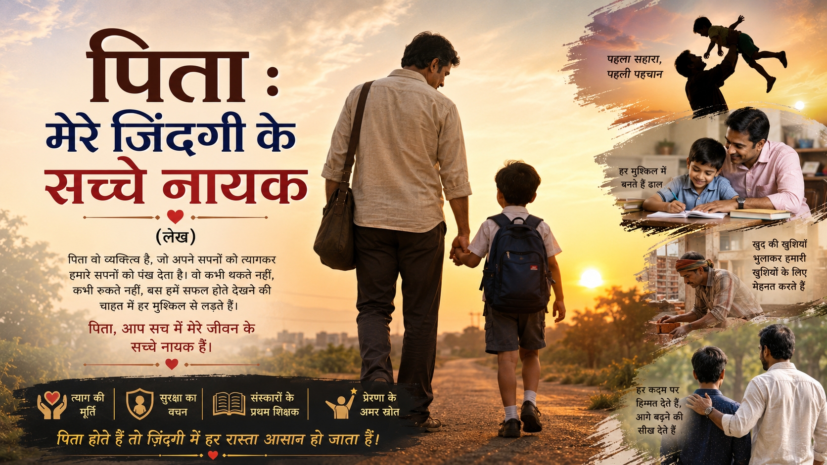 पिता:मेरी ज़िंदगी के सच्चे नायक