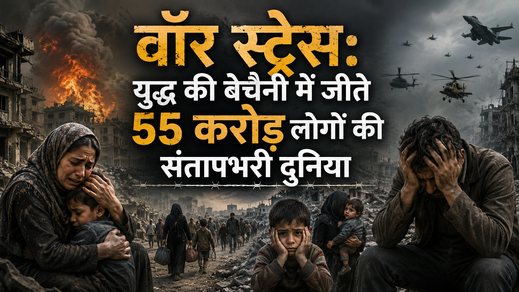 वॉर स्ट्रेस: युद्ध की बेचैनी में जीते 55 करोड़ लोगों की संतापभरी दुनिया