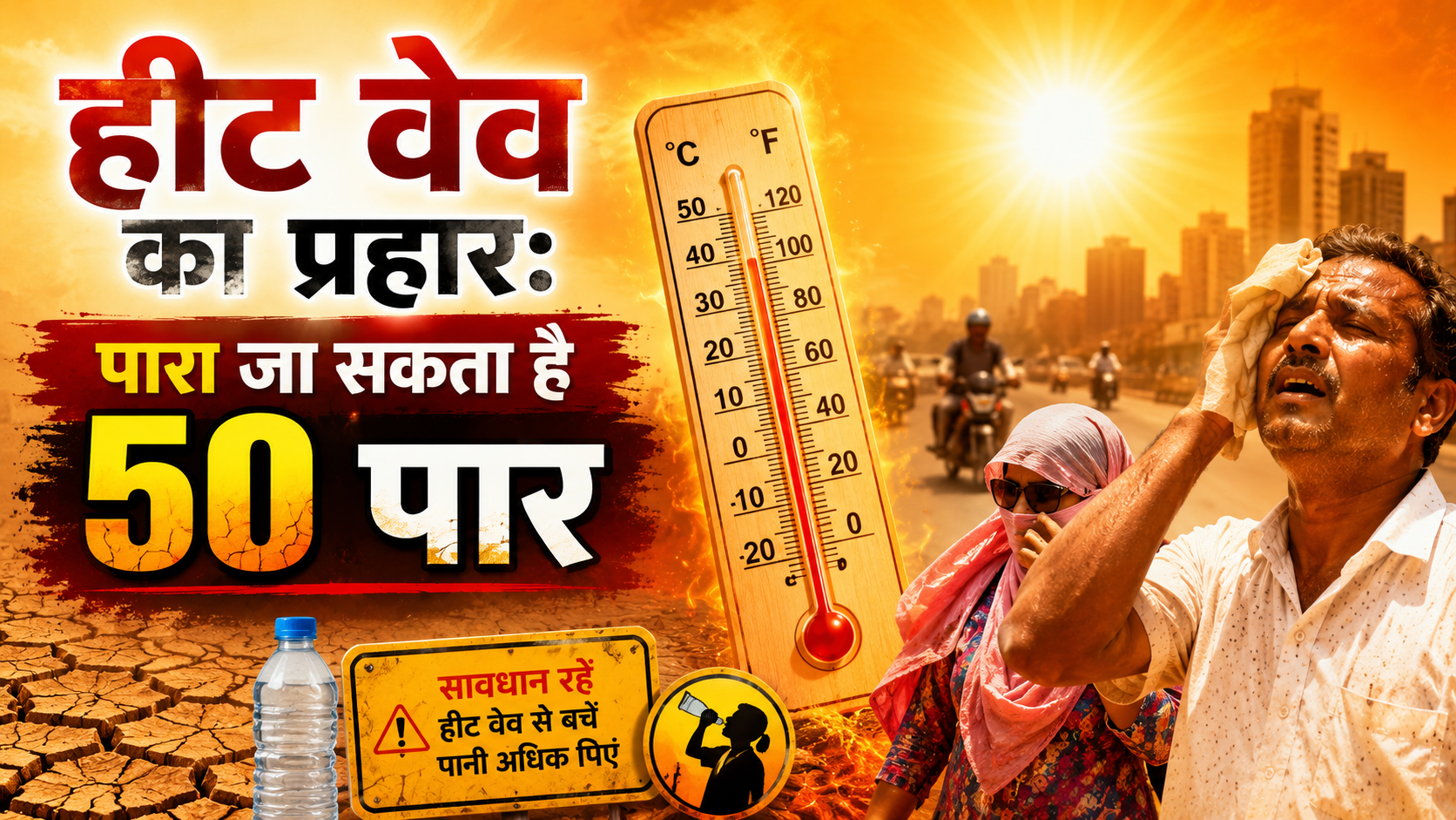 हीट वेव का प्रहार: पारा जा सकता है 50 पार