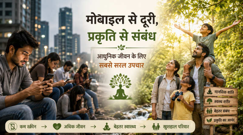 distanc your mobile and touch with nature