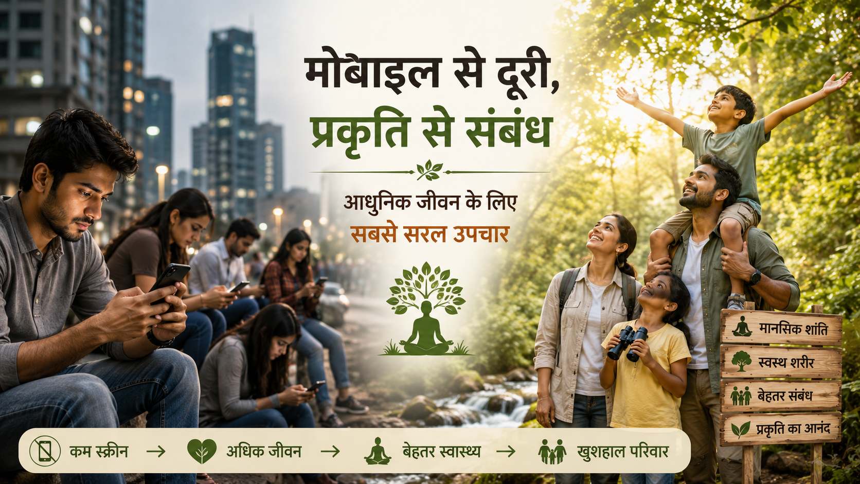 मोबाइल से दूरी, प्रकृति से संबंध : आधुनिक जीवन के लिए सबसे सरल उपचार