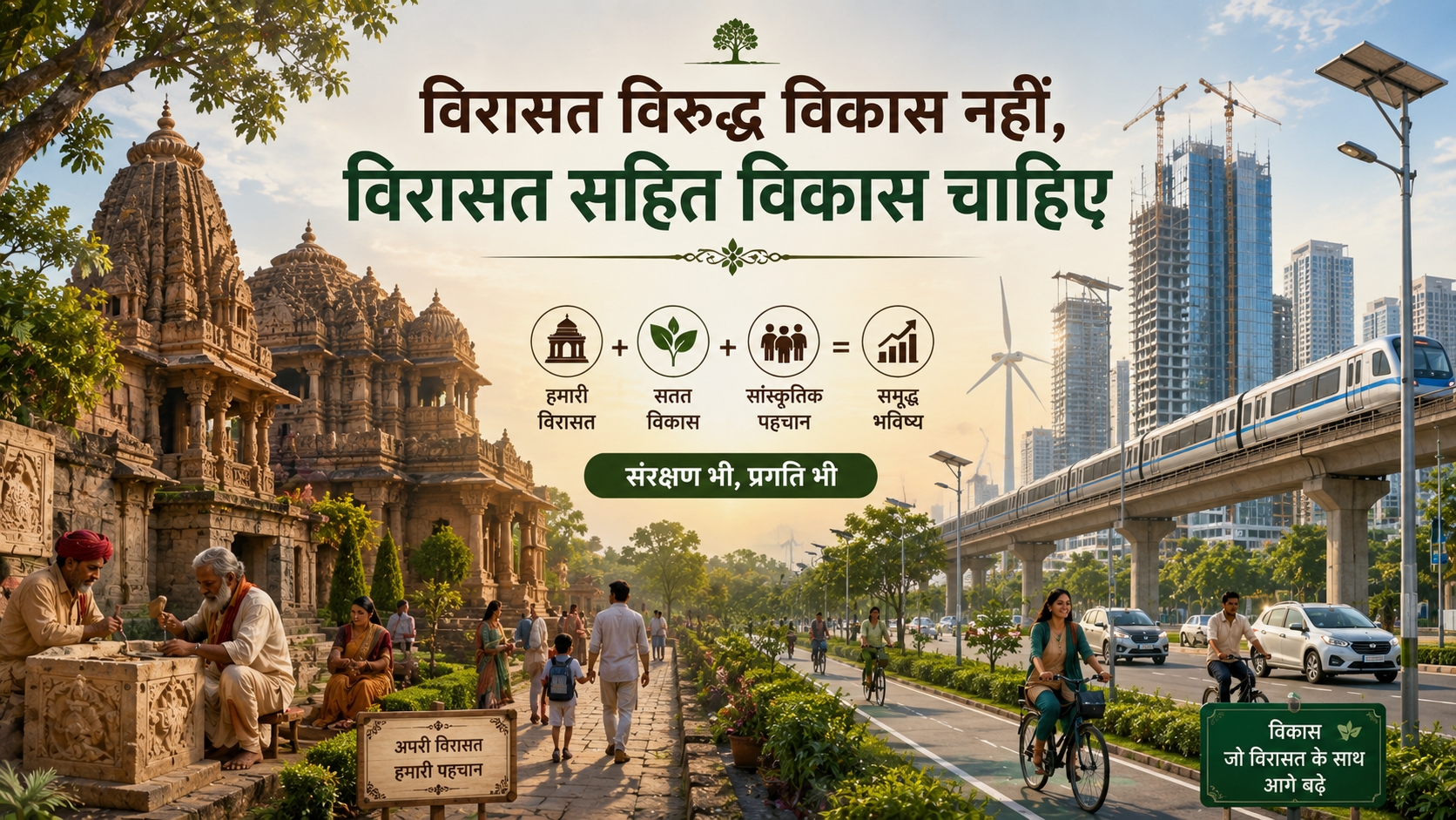 विरासत विरुद्ध विकास नहीं, विरासत सहित विकास चाहिए