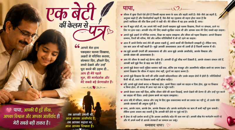 मेरे व्यक्तित्व के शिल्पकार मेरे पापा