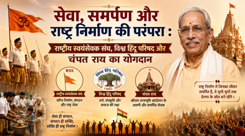 सेवा, समर्पण और राष्ट्र निर्माण की परंपरा : राष्ट्रीय स्वयंसेवक संघ, विश्व हिंदू परिषद और चंपत राय का योगदान