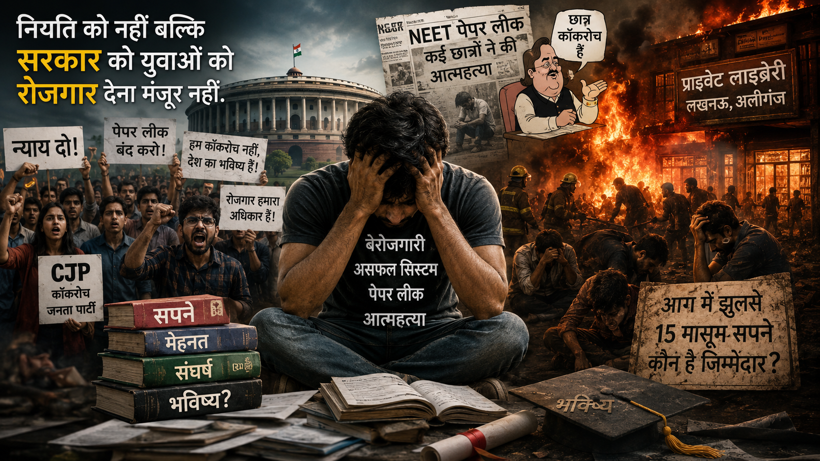 नियति को नहीं बल्कि सरकार को युवाओं को रोजगार देना मंजूर नहीं